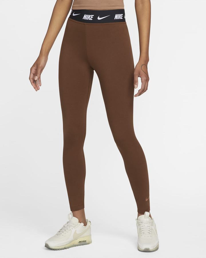 Leggins Nike Sportswear Club High-Waisted Mujer Marrones | UAFZJ-5971