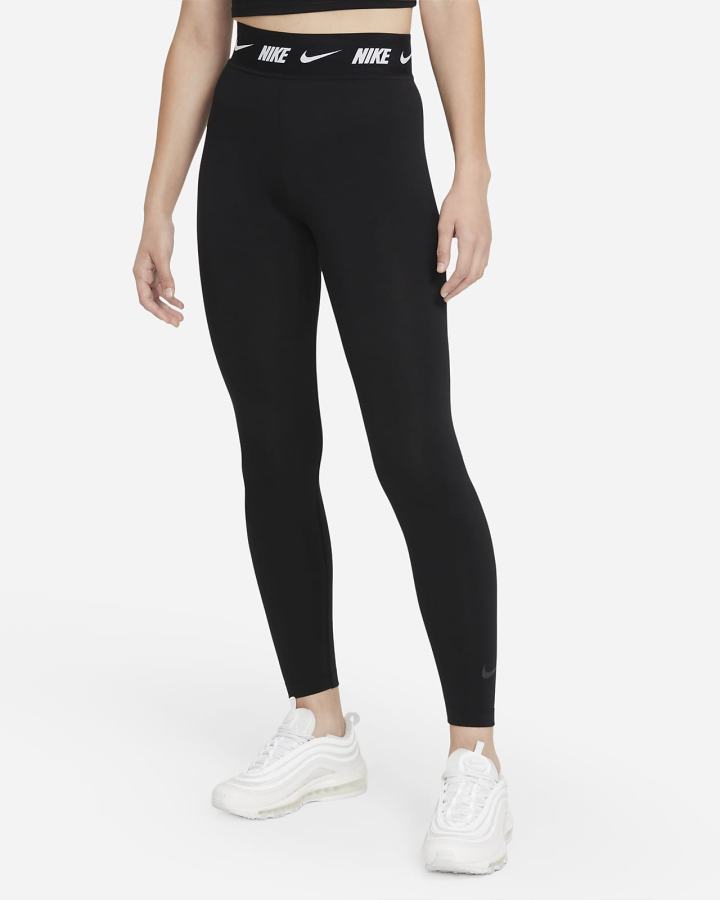 Leggins Nike Sportswear Club High-Waisted Mujer Negras | WUTYK-5897
