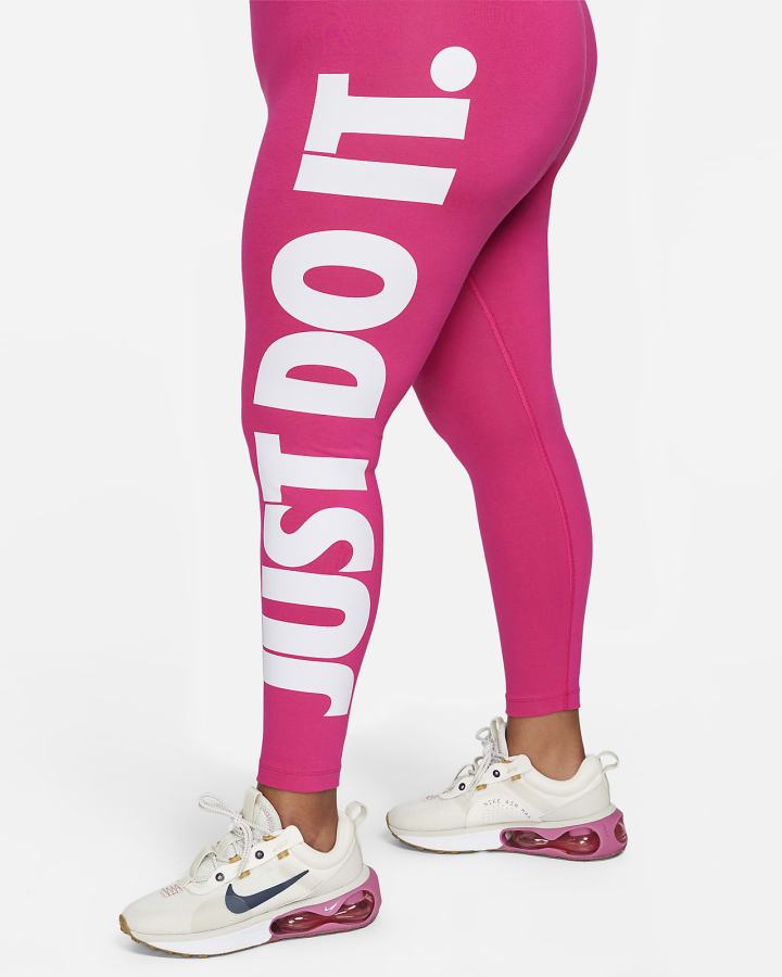 Leggins Nike Sportswear Essential High-Waisted Estampadas (Plus Size) Mujer Blancas | MCFJK-8126