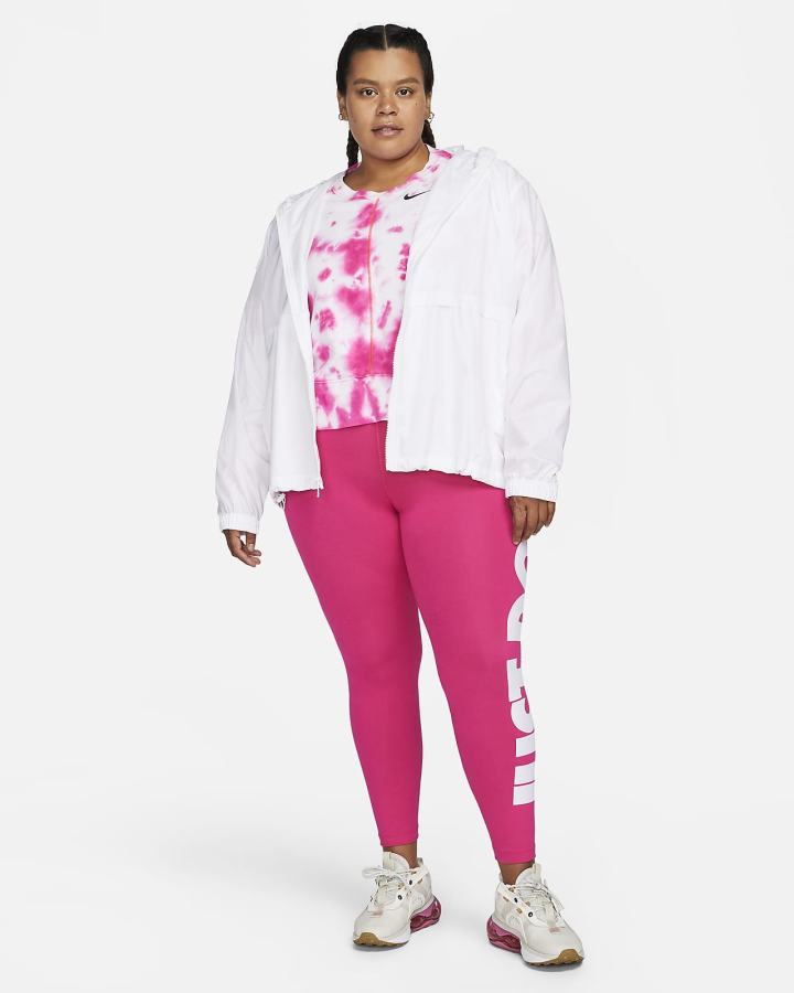 Leggins Nike Sportswear Essential High-Waisted Estampadas (Plus Size) Mujer Blancas | MCFJK-8126