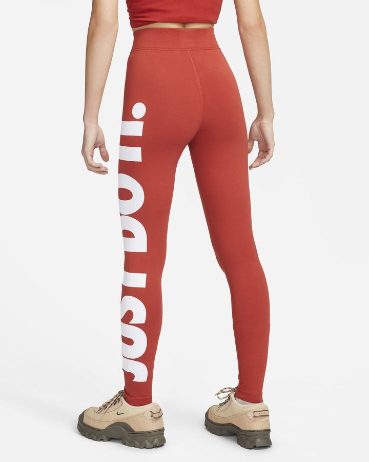 Leggins Nike Sportswear Essential High-Waisted Estampadas (Plus Size) Mujer Blancas | YGLMX-4372