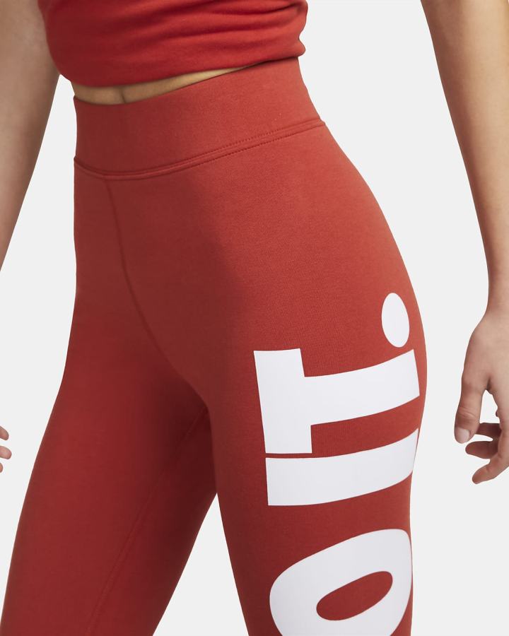 Leggins Nike Sportswear Essential High-Waisted Estampadas (Plus Size) Mujer Blancas | YGLMX-4372