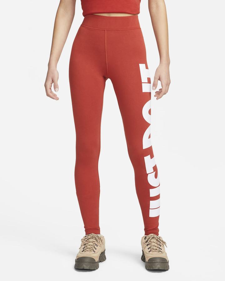 Leggins Nike Sportswear Essential High-Waisted Estampadas (Plus Size) Mujer Blancas | YGLMX-4372