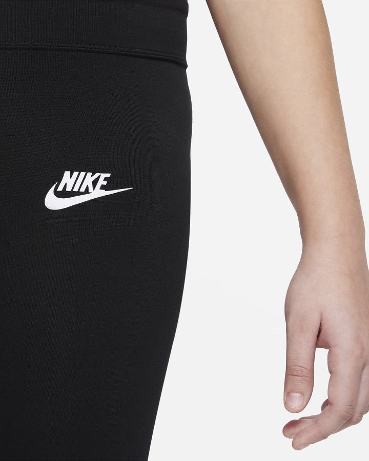 Leggins Nike Sportswear Essential Kids Niña Negras Gris Claro Blancas | QDHJA-6547