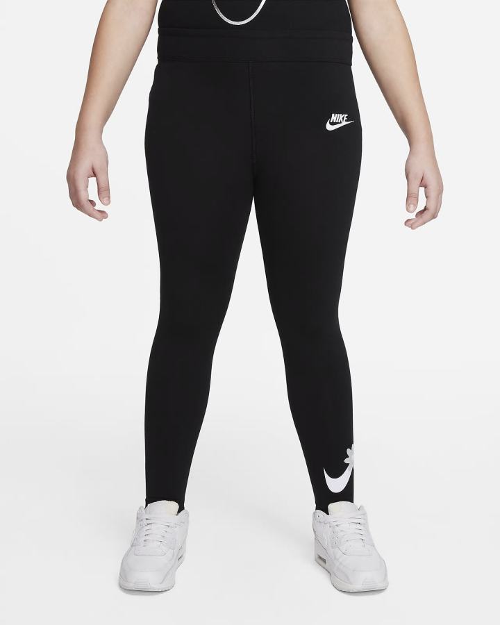 Leggins Nike Sportswear Essential Kids Niña Negras Gris Claro Blancas | QDHJA-6547