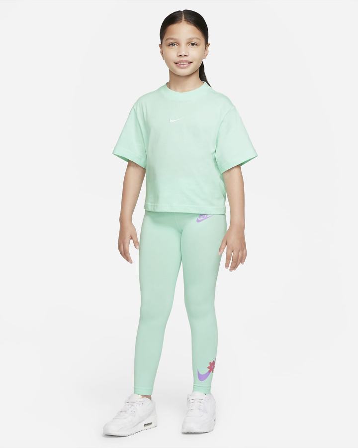 Leggins Nike Sportswear Essential Kids Niña Verde Menta Rosas Azules Moradas | UHBQS-8170