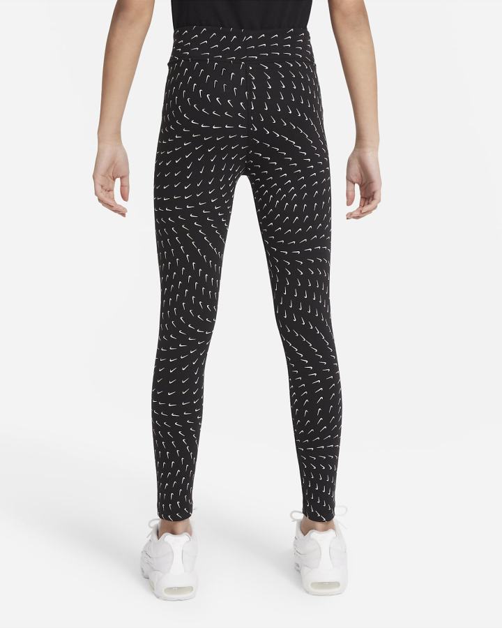 Leggins Nike Sportswear Essential Kids Printed Niña Negras Blancas | HQCIR-5970