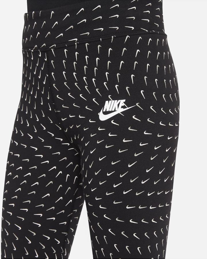 Leggins Nike Sportswear Essential Kids Printed Niña Negras Blancas | HQCIR-5970
