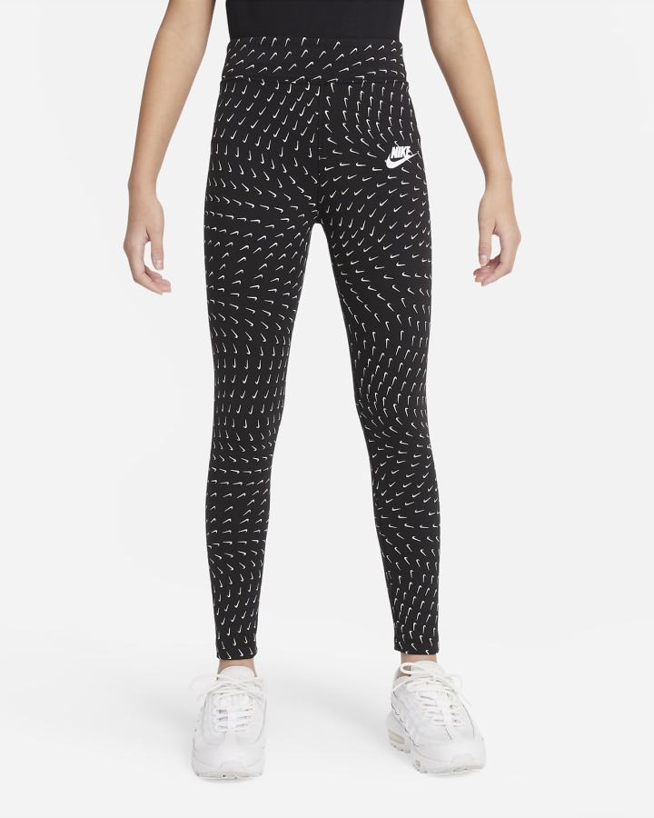 Leggins Nike Sportswear Essential Kids Printed Niña Negras Blancas | HQCIR-5970