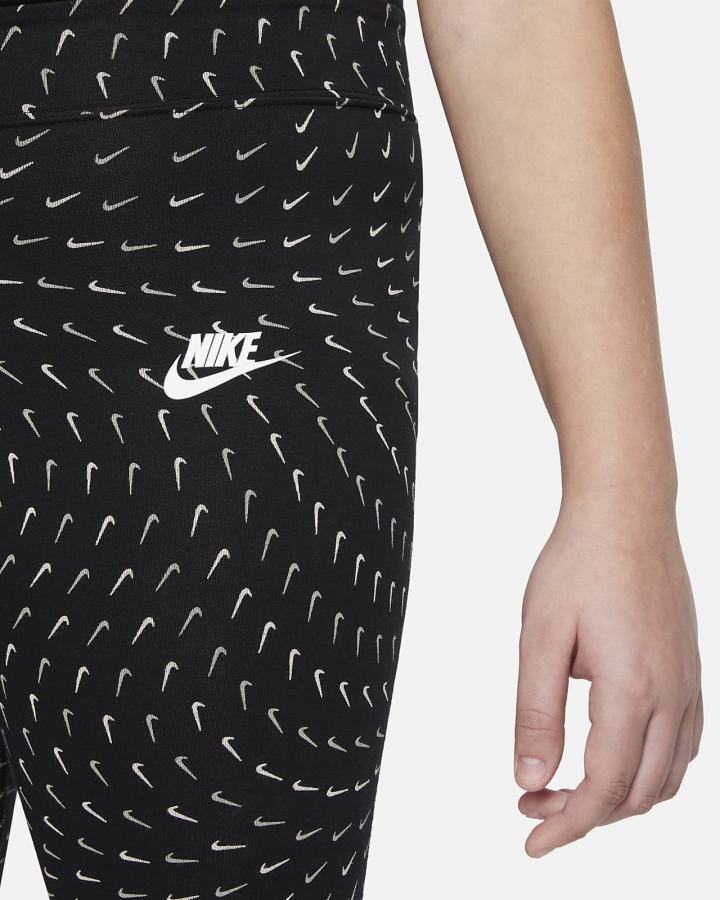 Leggins Nike Sportswear Essential Kids Printed Niña Negras Blancas | WVAHS-9504