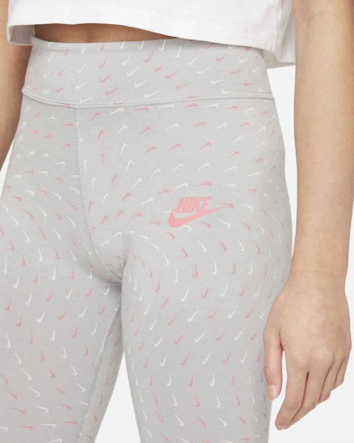 Leggins Nike Sportswear Essential Kids Printed Niña Gris Claro Rosas Azules | XNWBL-3194