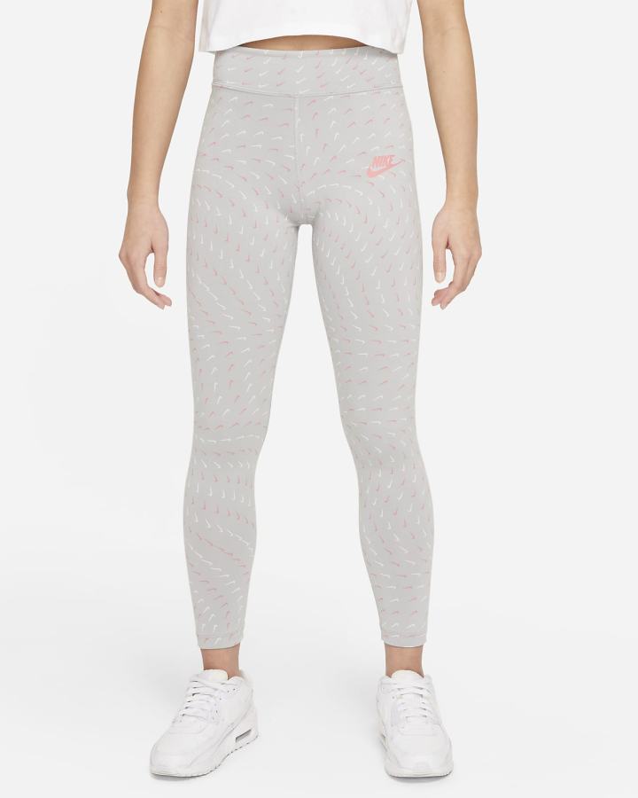 Leggins Nike Sportswear Essential Kids Printed Niña Gris Claro Rosas Azules | XNWBL-3194
