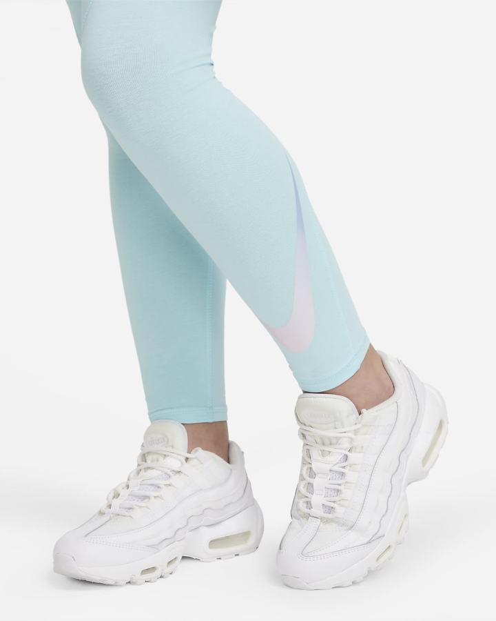 Leggins Nike Sportswear Favorites Kids Estampadas High-Waisted (Extended Size) Niña Azules | BTGRA-9137
