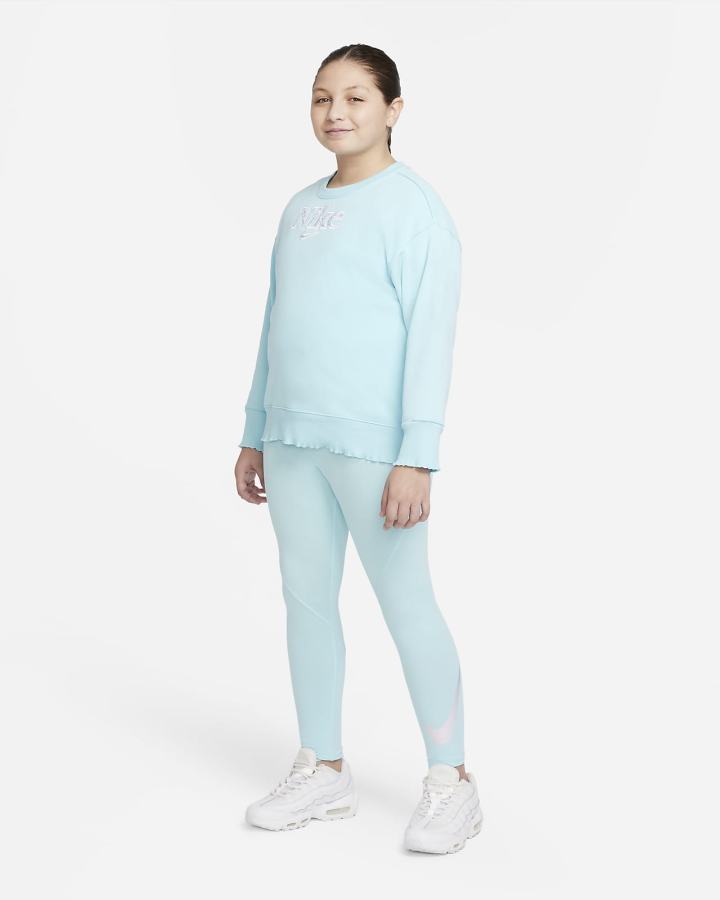 Leggins Nike Sportswear Favorites Kids Estampadas High-Waisted (Extended Size) Niña Azules | BTGRA-9137