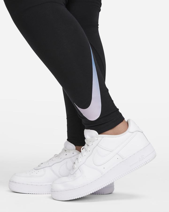 Leggins Nike Sportswear Favorites Kids Estampadas High-Waisted (Extended Size) Niña Negras | DSXGB-1346