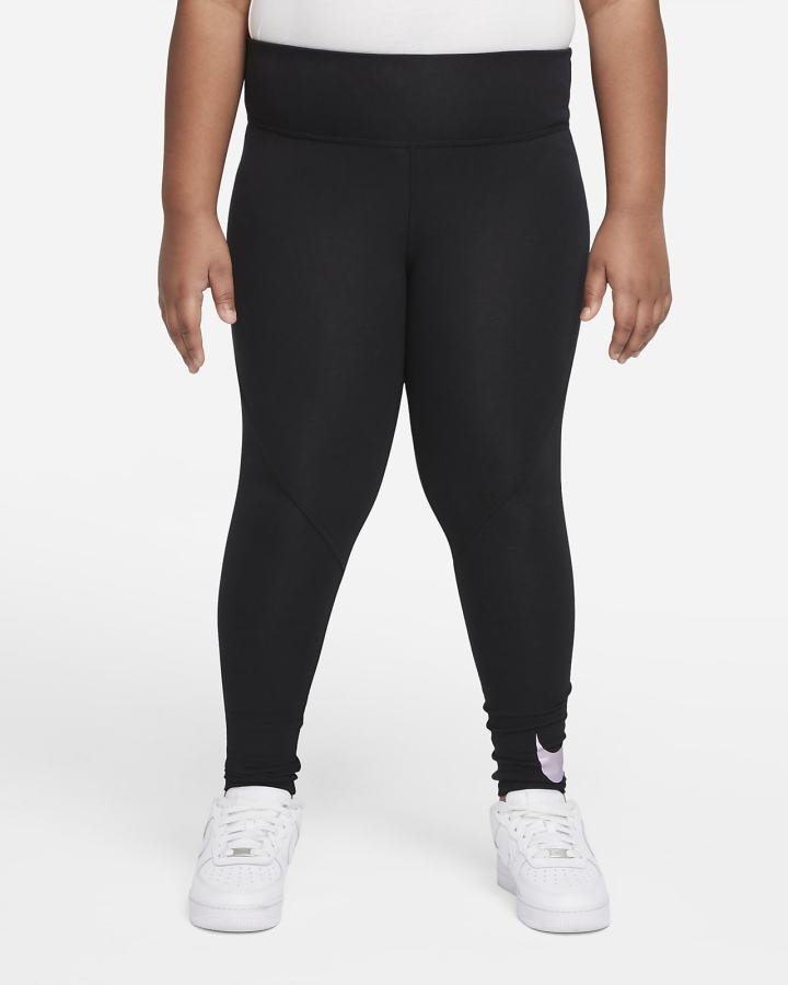 Leggins Nike Sportswear Favorites Kids Estampadas High-Waisted (Extended Size) Niña Negras | DSXGB-1346