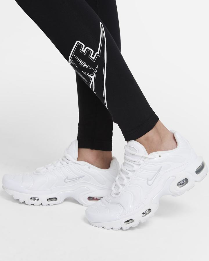 Leggins Nike Sportswear Favorites Kids Estampadas Niña Negras Blancas | GEDQN-5762