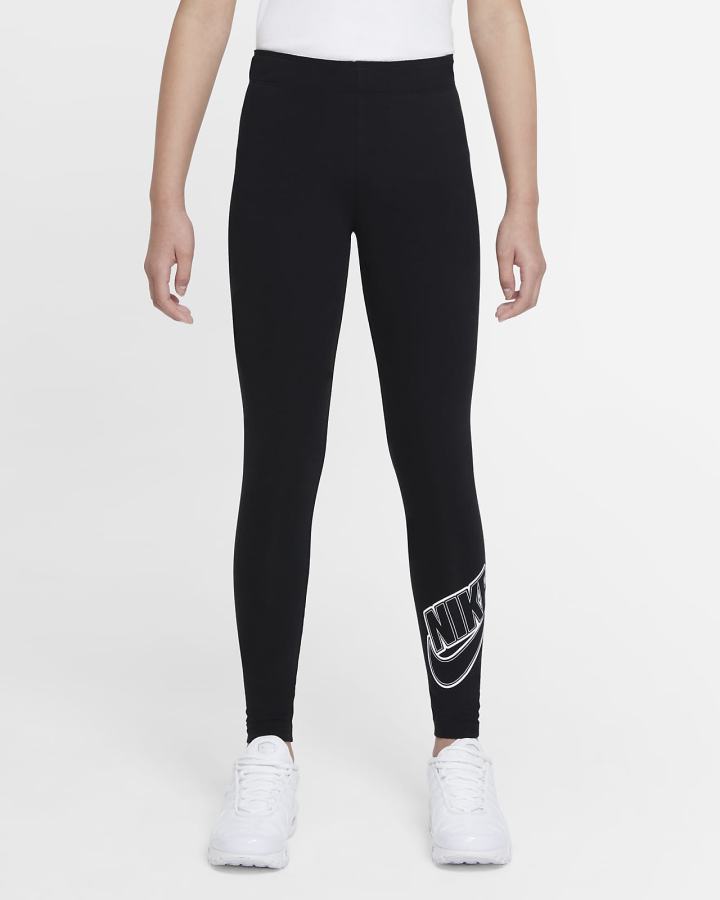 Leggins Nike Sportswear Favorites Kids Estampadas Niña Negras Blancas | GEDQN-5762