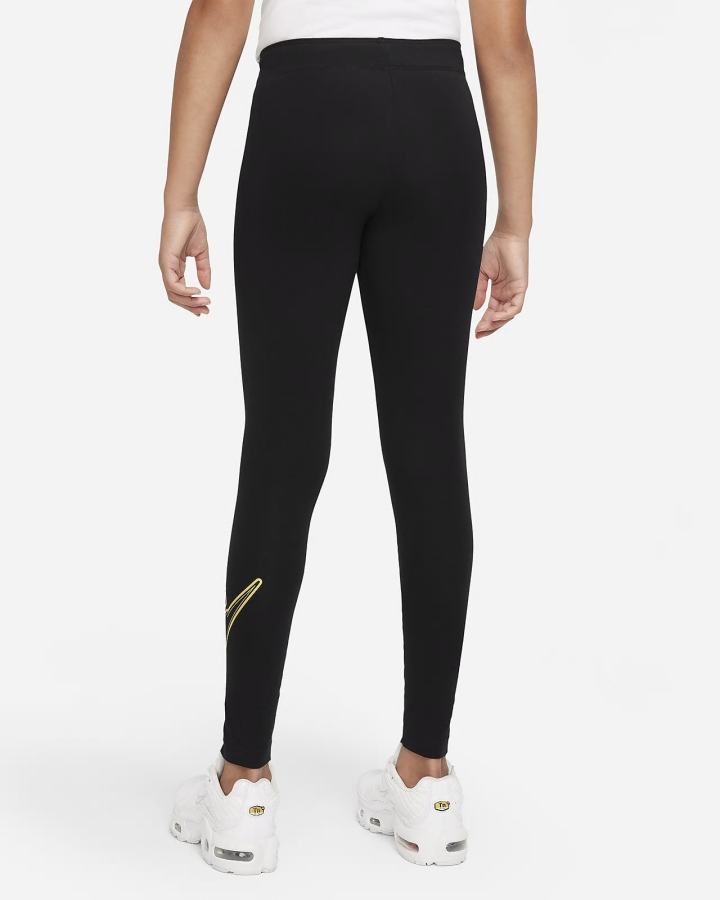 Leggins Nike Sportswear Favorites Kids Estampadas Niña Negras | MWCFQ-0169