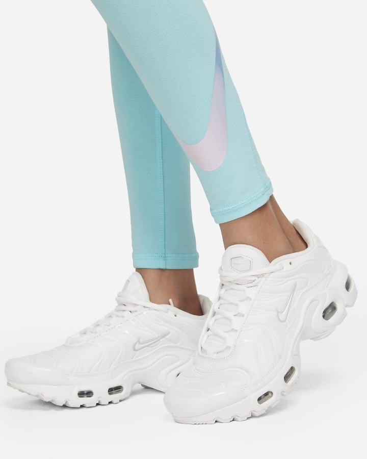 Leggins Nike Sportswear Favorites Kids Estampadas High-Waisted (Extended Size) Niña Azules | QHFWC-3502