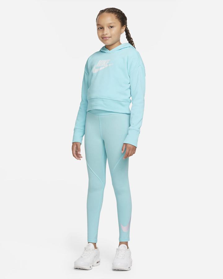 Leggins Nike Sportswear Favorites Kids Estampadas High-Waisted (Extended Size) Niña Azules | QHFWC-3502