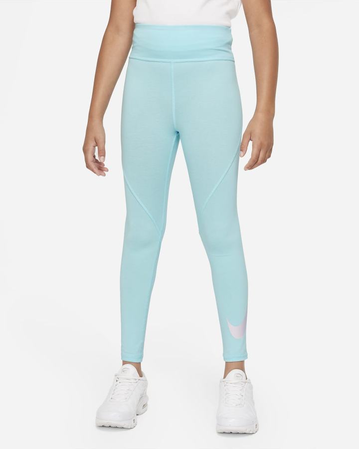 Leggins Nike Sportswear Favorites Kids Estampadas High-Waisted (Extended Size) Niña Azules | QHFWC-3502