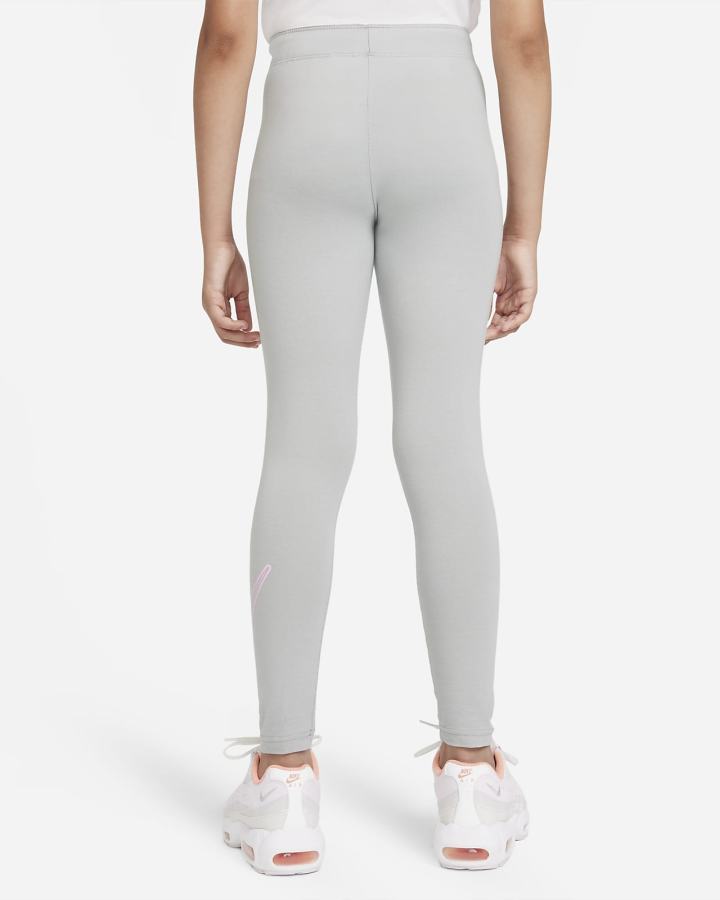 Leggins Nike Sportswear Favorites Kids Estampadas Niña Gris Claro Rosas | RZPIN-1643