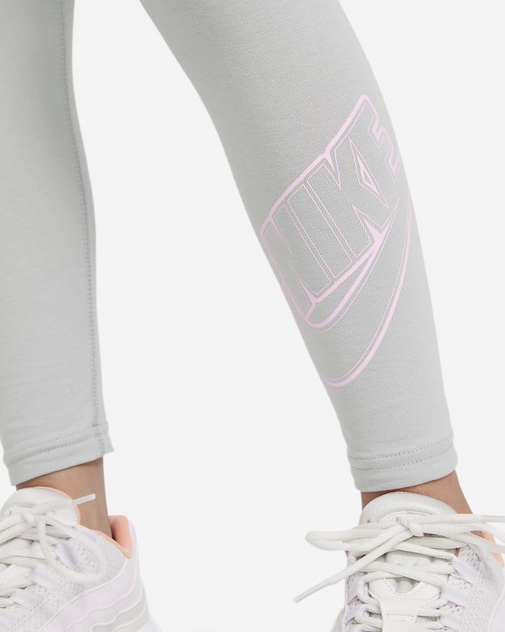 Leggins Nike Sportswear Favorites Kids Estampadas Niña Gris Claro Rosas | RZPIN-1643