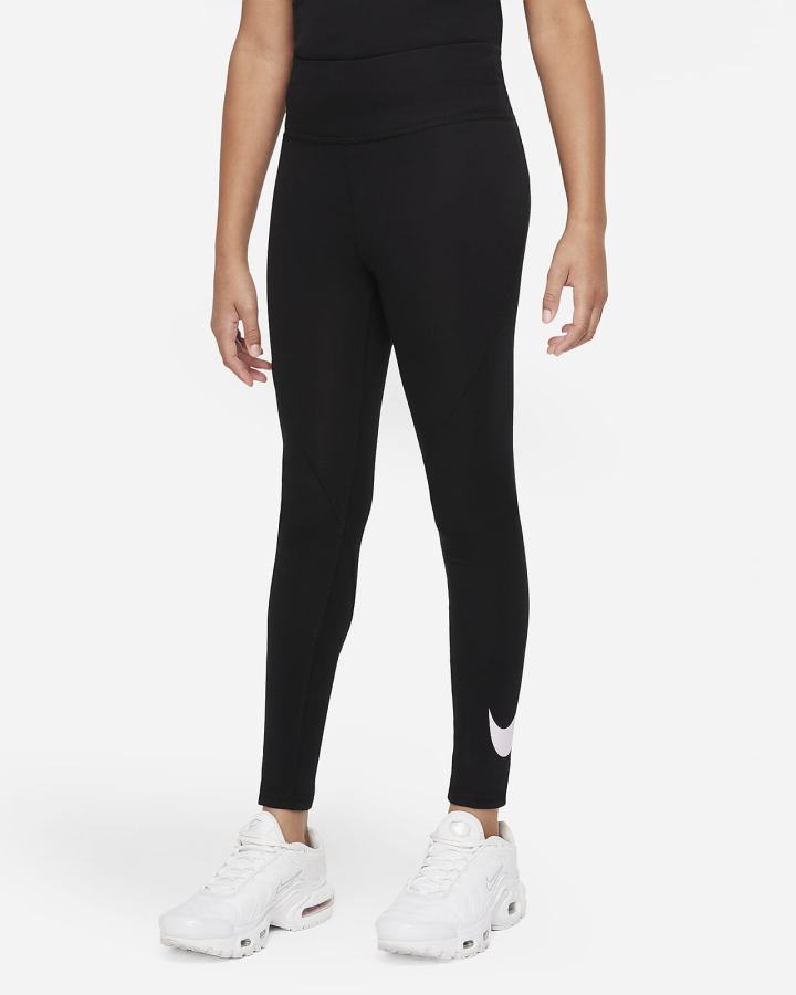 Leggins Nike Sportswear Favorites Kids Estampadas High-Waisted (Extended Size) Niña Negras | UNSVB-2178