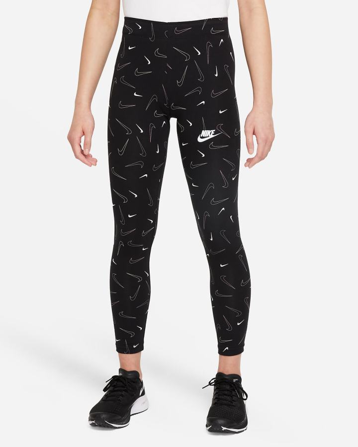 Leggins Nike Sportswear Favorites Kids Printed Niña Negras Blancas | VEBCH-6014