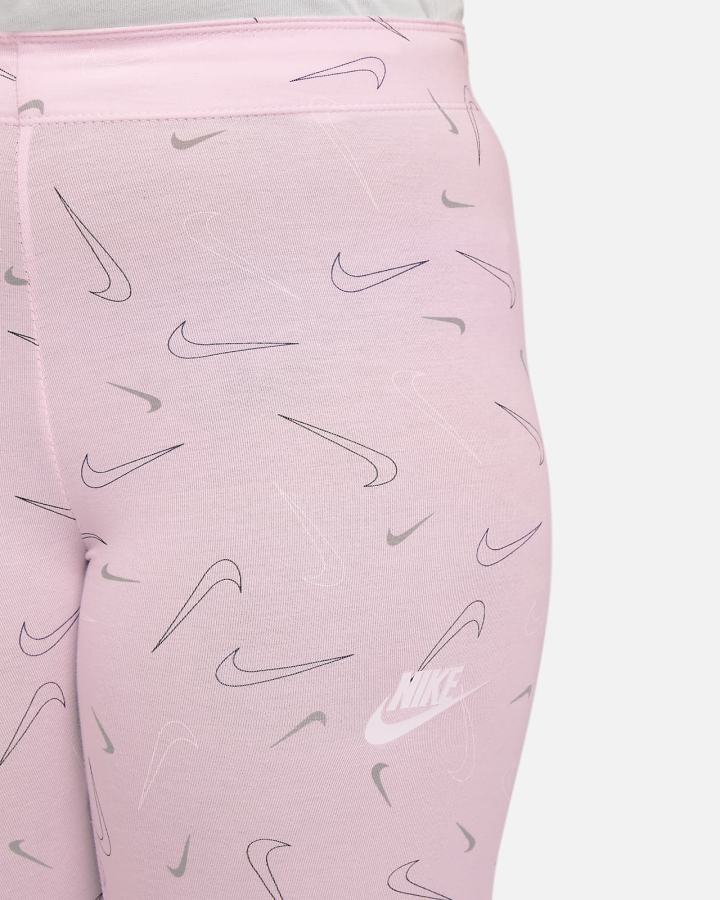 Leggins Nike Sportswear Favorites Kids Printed (Extended Size) Niña Rosas Blancas | YIKCL-6134