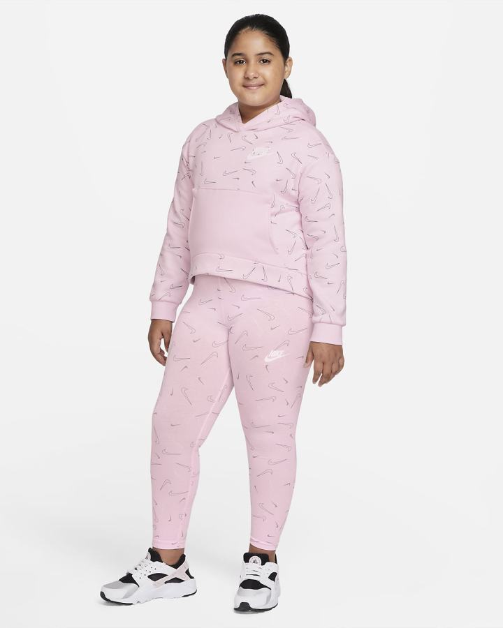 Leggins Nike Sportswear Favorites Kids Printed (Extended Size) Niña Rosas Blancas | YIKCL-6134
