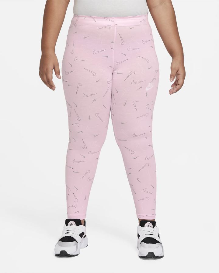 Leggins Nike Sportswear Favorites Kids Printed (Extended Size) Niña Rosas Blancas | YIKCL-6134