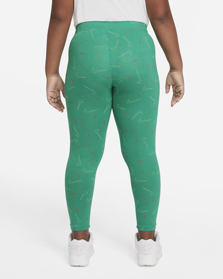 Leggins Nike Sportswear Favorites Kids Printed (Extended Size) Niña Verde Blancas | ZSBLT-2658