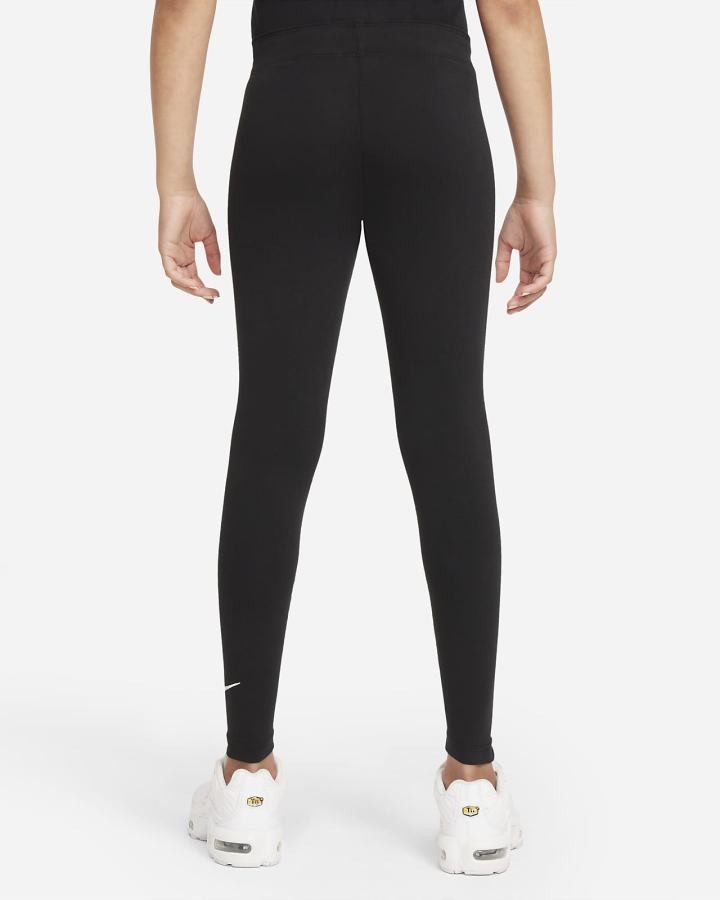Leggins Nike Sportswear Favorites Kids Swoosh Niña Negras Blancas | DIGYX-1025