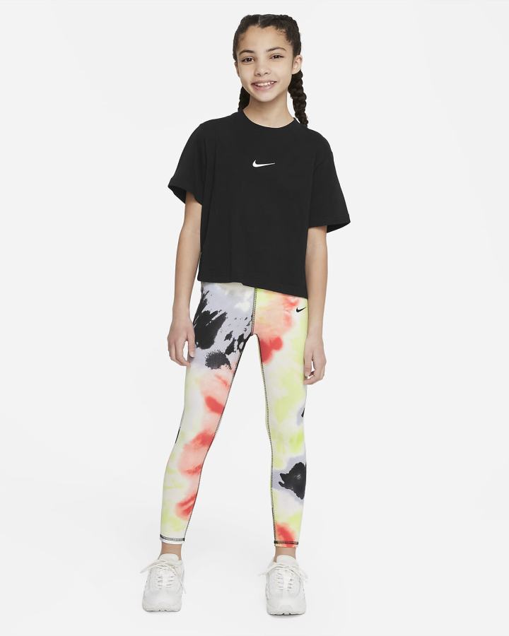 Leggins Nike Sportswear Favorites Kids Tie-Dye Niña Negras | ETXBJ-3976