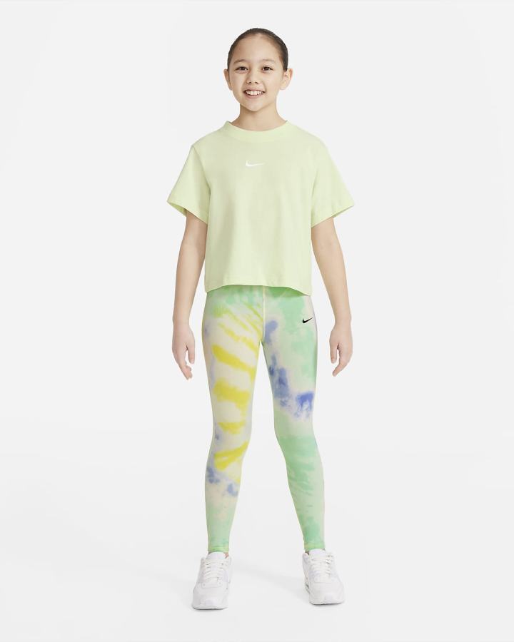 Leggins Nike Sportswear Favorites Kids Tie-Dye Niña Verde Menta | LTNCG-2834
