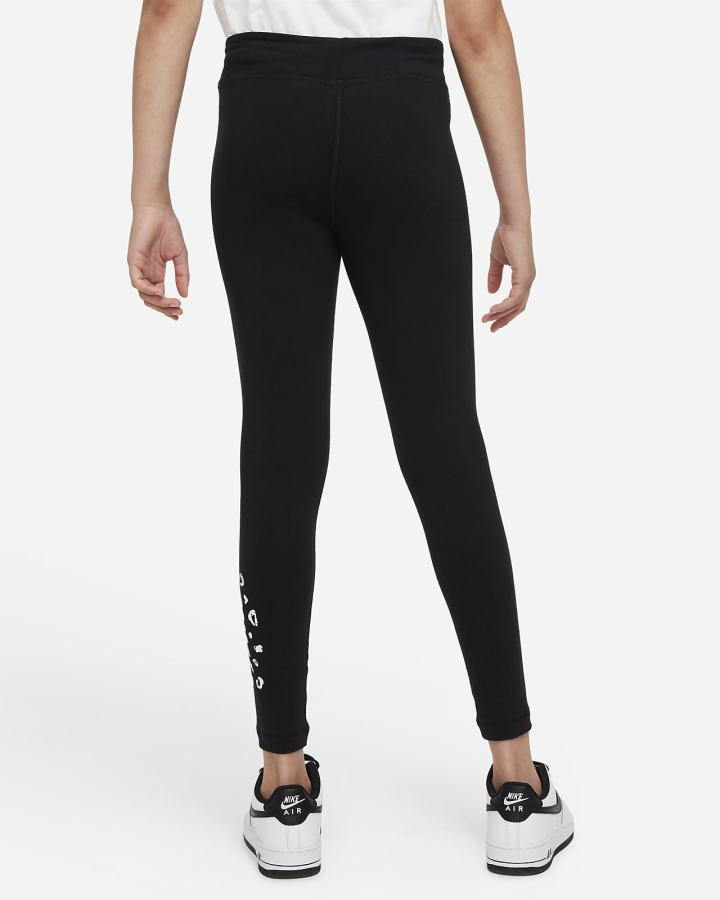 Leggins Nike Sportswear Icon Clash Essential Kids Mid-Rise Niña Negras Blancas | ARJCY-5091