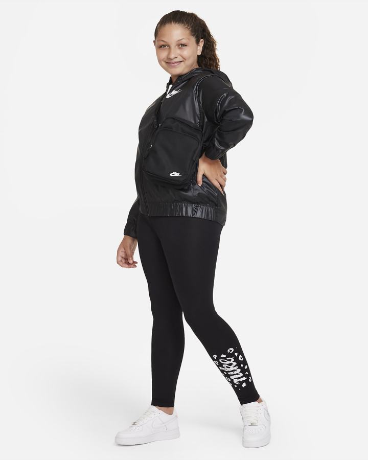 Leggins Nike Sportswear Icon Clash Essential Kids Mid-Rise Niña Negras Blancas | QGNMC-6549