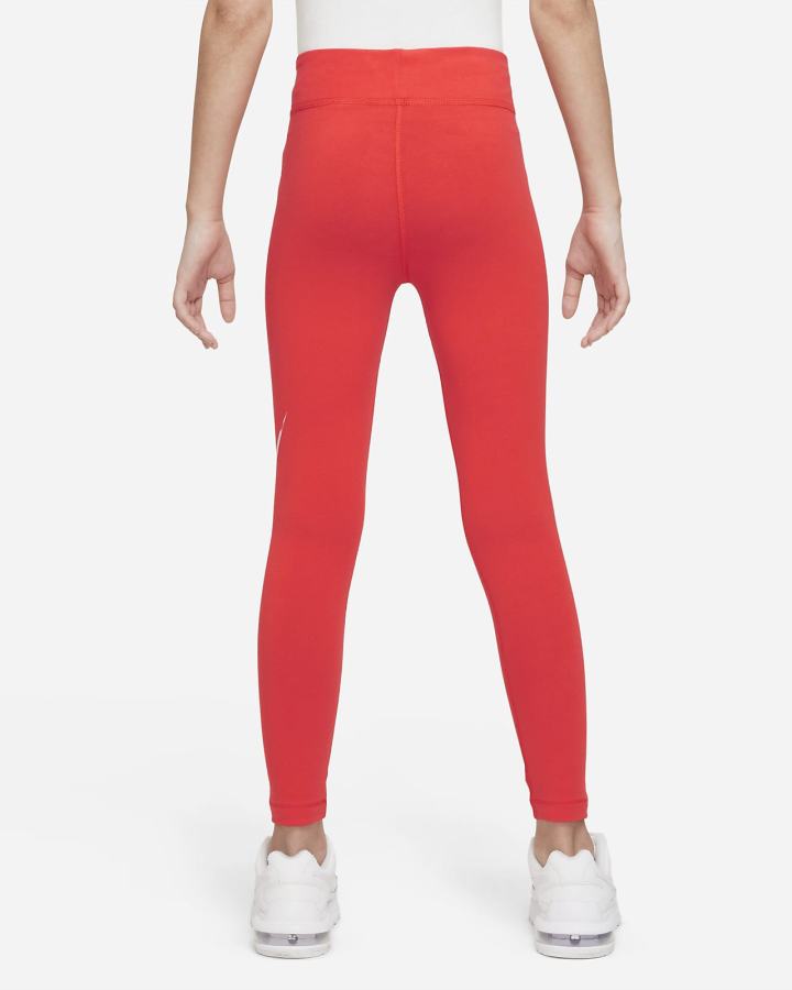 Leggins Nike Sportswear Older Kids High-Waisted Niña Rojas Claro Blancas | PEHTX-4378