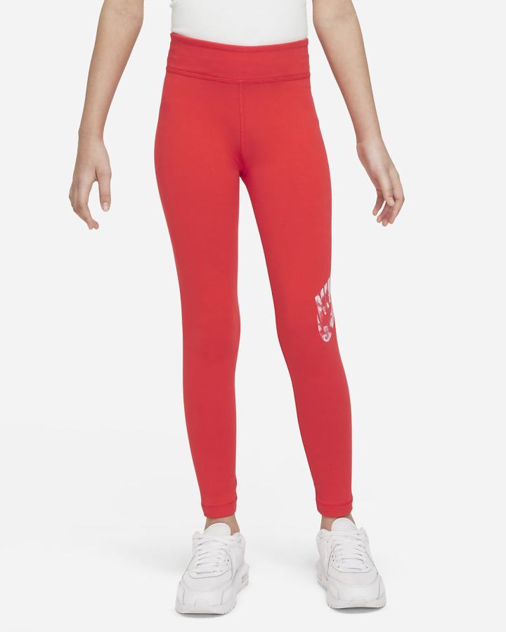 Leggins Nike Sportswear Older Kids High-Waisted Niña Rojas Claro Blancas | PEHTX-4378