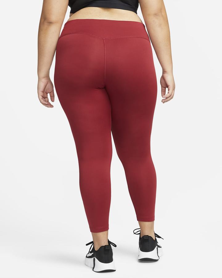 Leggins Nike Therma-FIT One Mid-Rise Mujer Burdeos Negras | BRZPW-4927