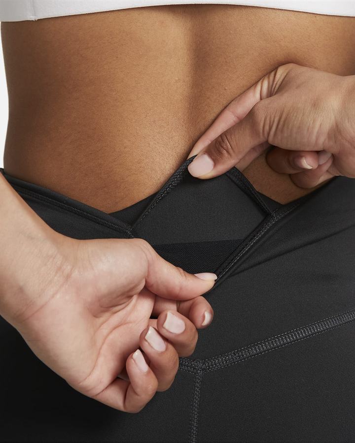 Leggins Nike Therma-FIT One Mid-Rise Training with Pockets Mujer Gris Oscuro Negras Blancas | GESNK-1496