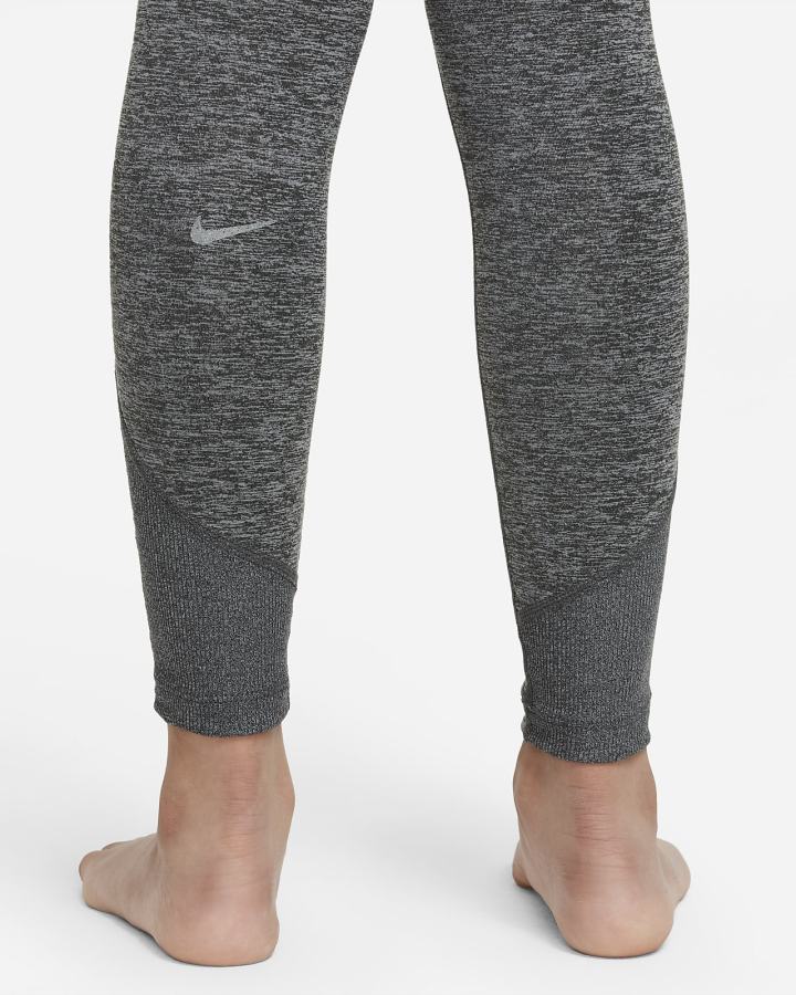 Leggins Nike Yoga Dri-FIT Kids Niña Gris Gris Oscuro | BQPIJ-4219