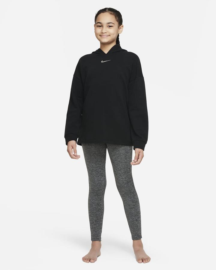 Leggins Nike Yoga Dri-FIT Kids Niña Gris Gris Oscuro | BQPIJ-4219
