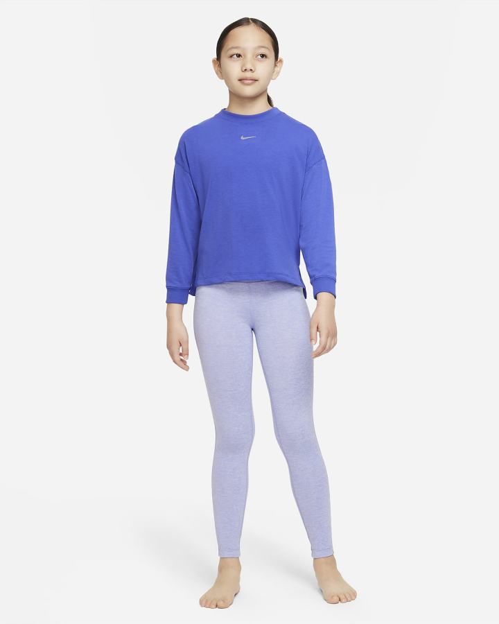 Leggins Nike Yoga Dri-FIT Kids Niña Moradas | XALKB-9518
