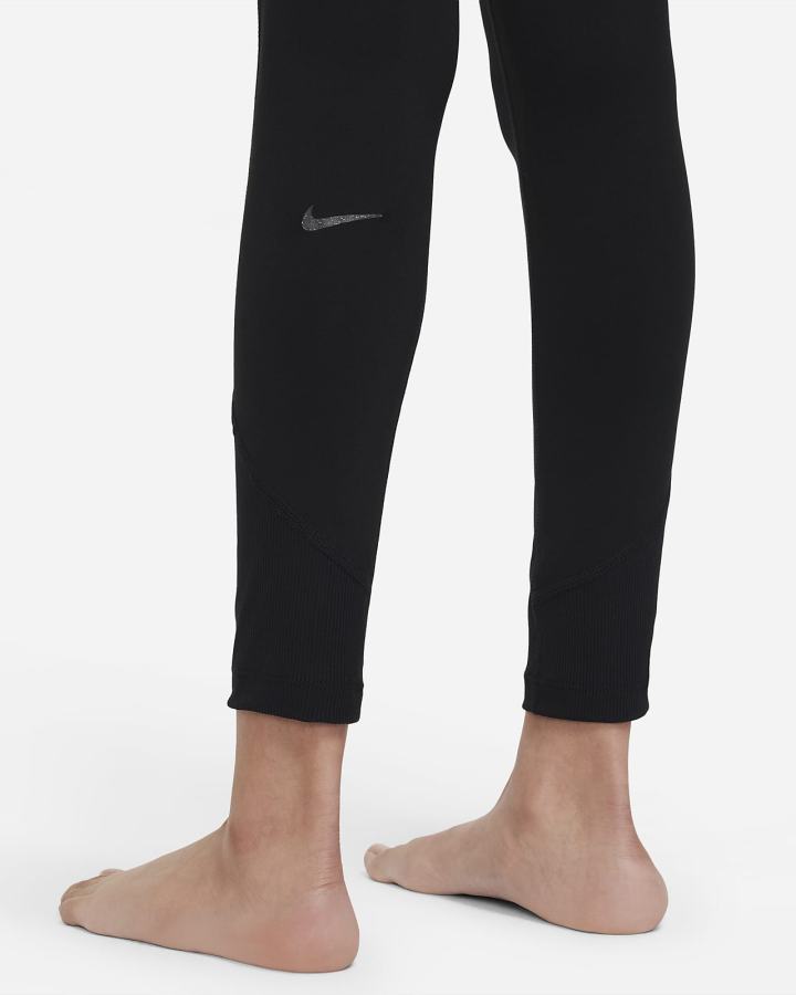 Leggins Nike Yoga Dri-FIT Kids Niña Negras | HMDAJ-1862