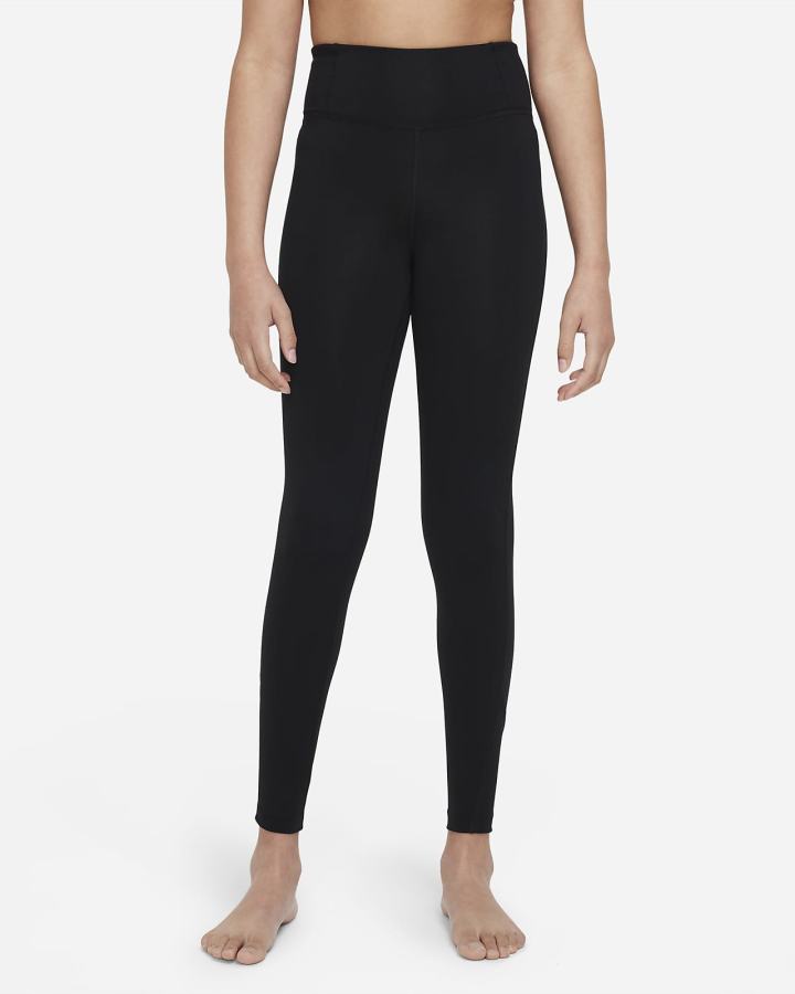 Leggins Nike Yoga Dri-FIT Kids Niña Negras | HMDAJ-1862