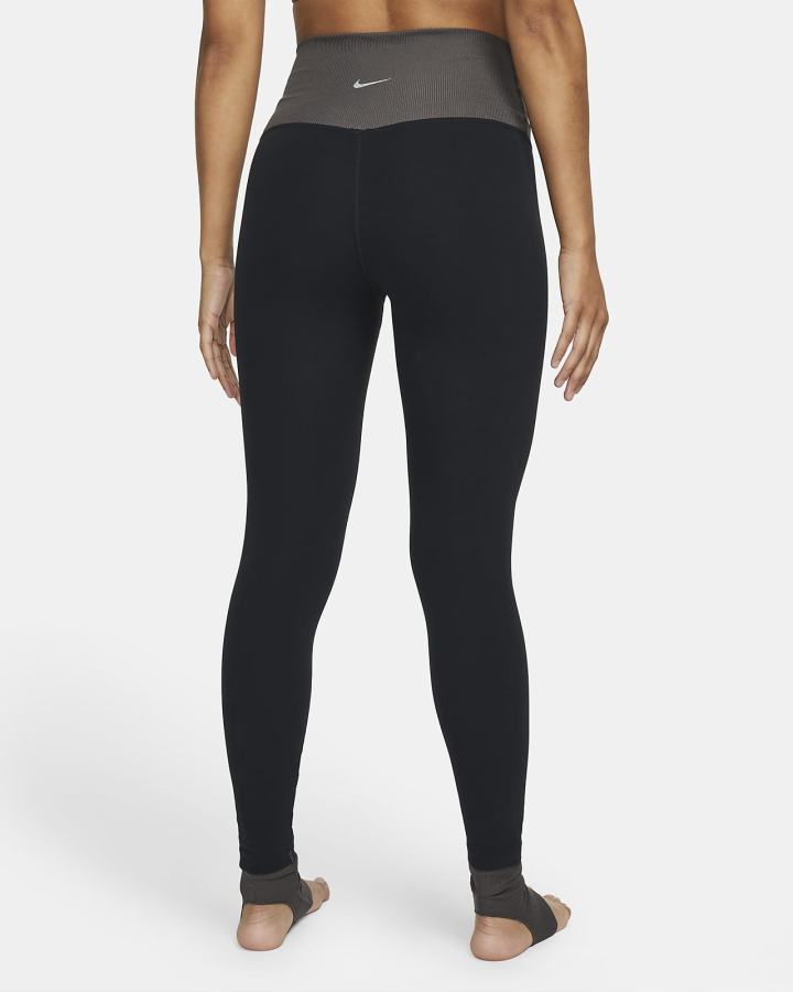 Leggins Nike Yoga Dri-FIT Luxe High-Waisted 7/8 Color-Block Mujer Negras Gris | AZKQM-3697