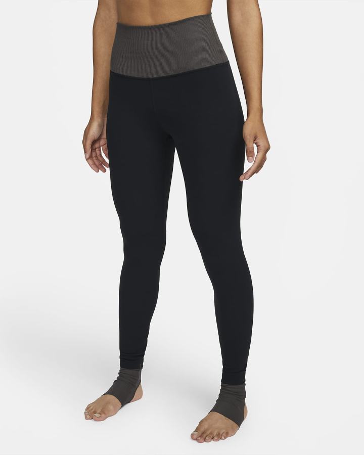Leggins Nike Yoga Dri-FIT Luxe High-Waisted 7/8 Color-Block Mujer Negras Gris | AZKQM-3697